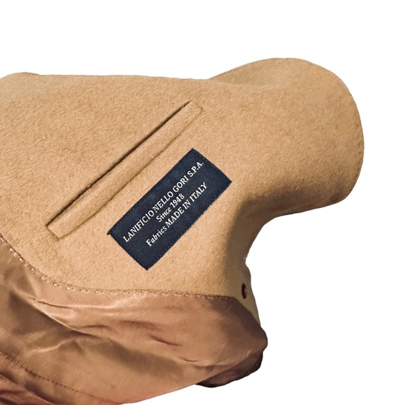 NWT QUINCE Italian Wool Overcoat Double-Breasted Dark Camel Tan Men’s Small - Picture 9 of 16